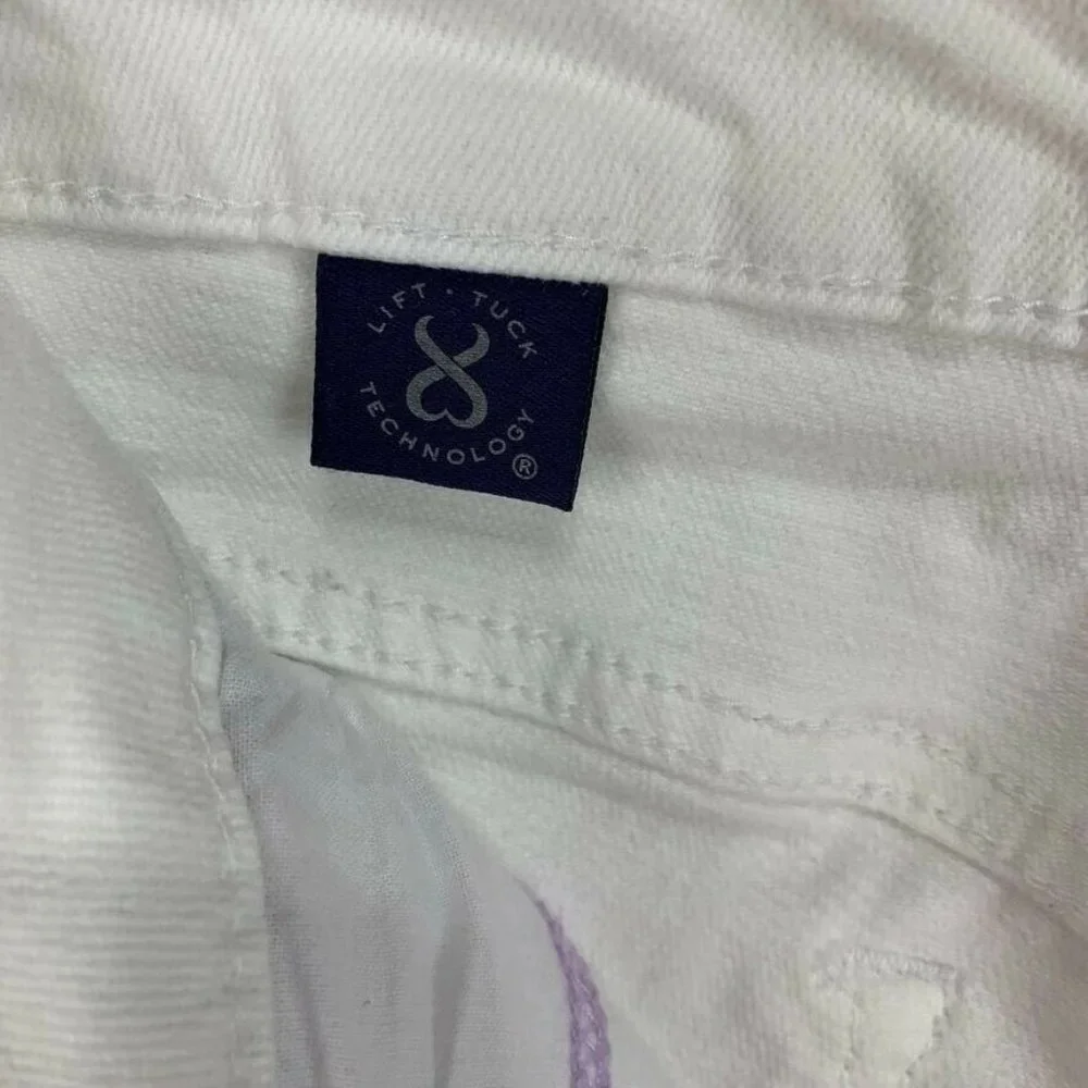 NYDJ White Jeans Lift Tuck Technology Not Your Daughter's Jeans Cotton‎ Blend 6